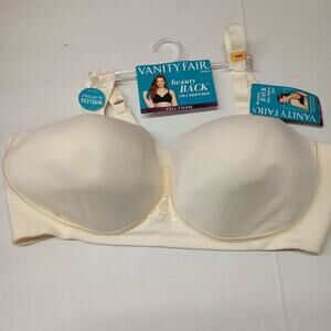 Vanity Fair 71380 Beauty Back Full Figure Wirefree Bra Women's 44DD Ivory